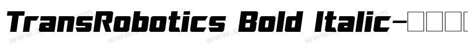 TransRobotics Bold Italic字体转换